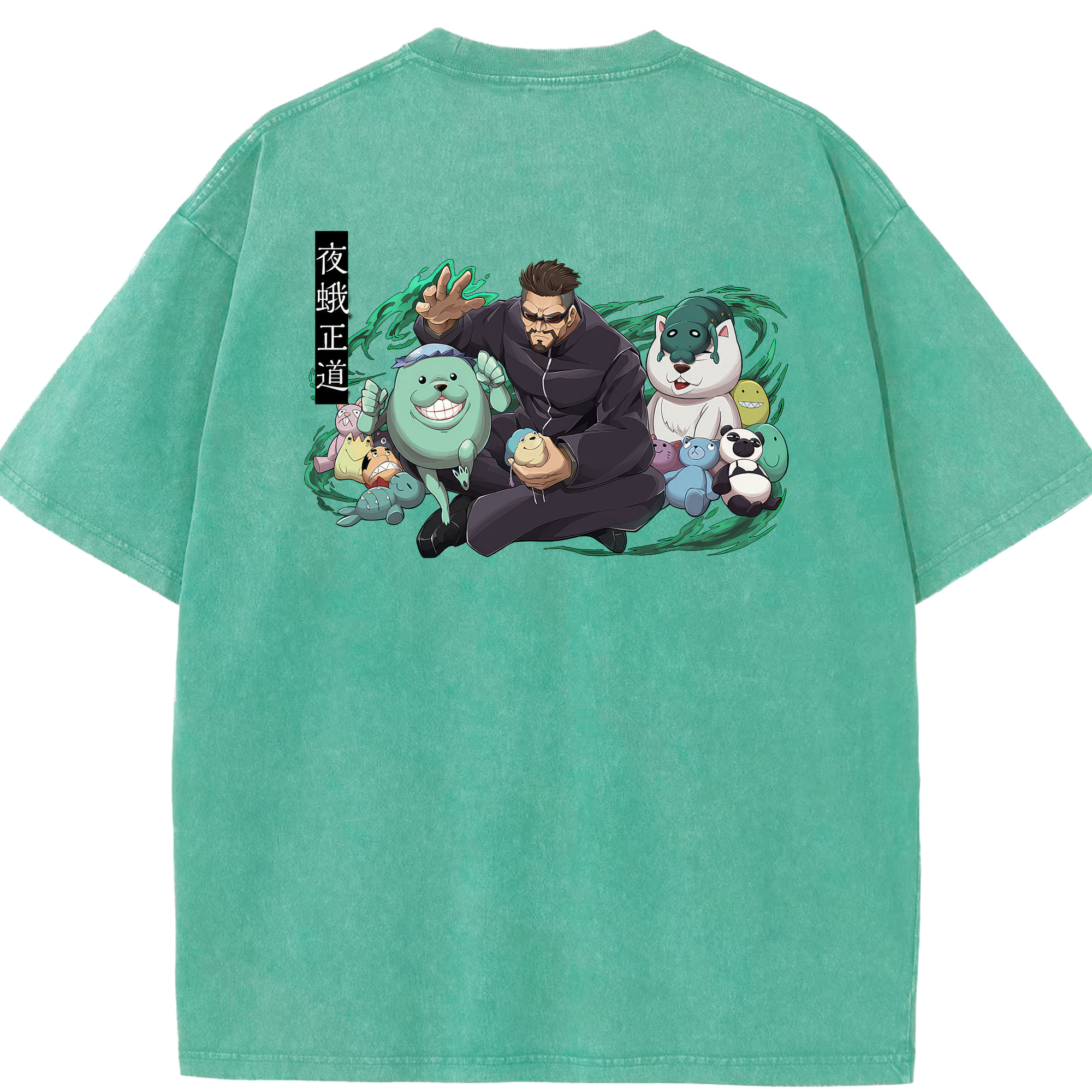 （画像用） 呪術廻戦 Jujutsu Kaisen 綿100% ヴィンテージ風 半袖Tシャツ（背面プリント）